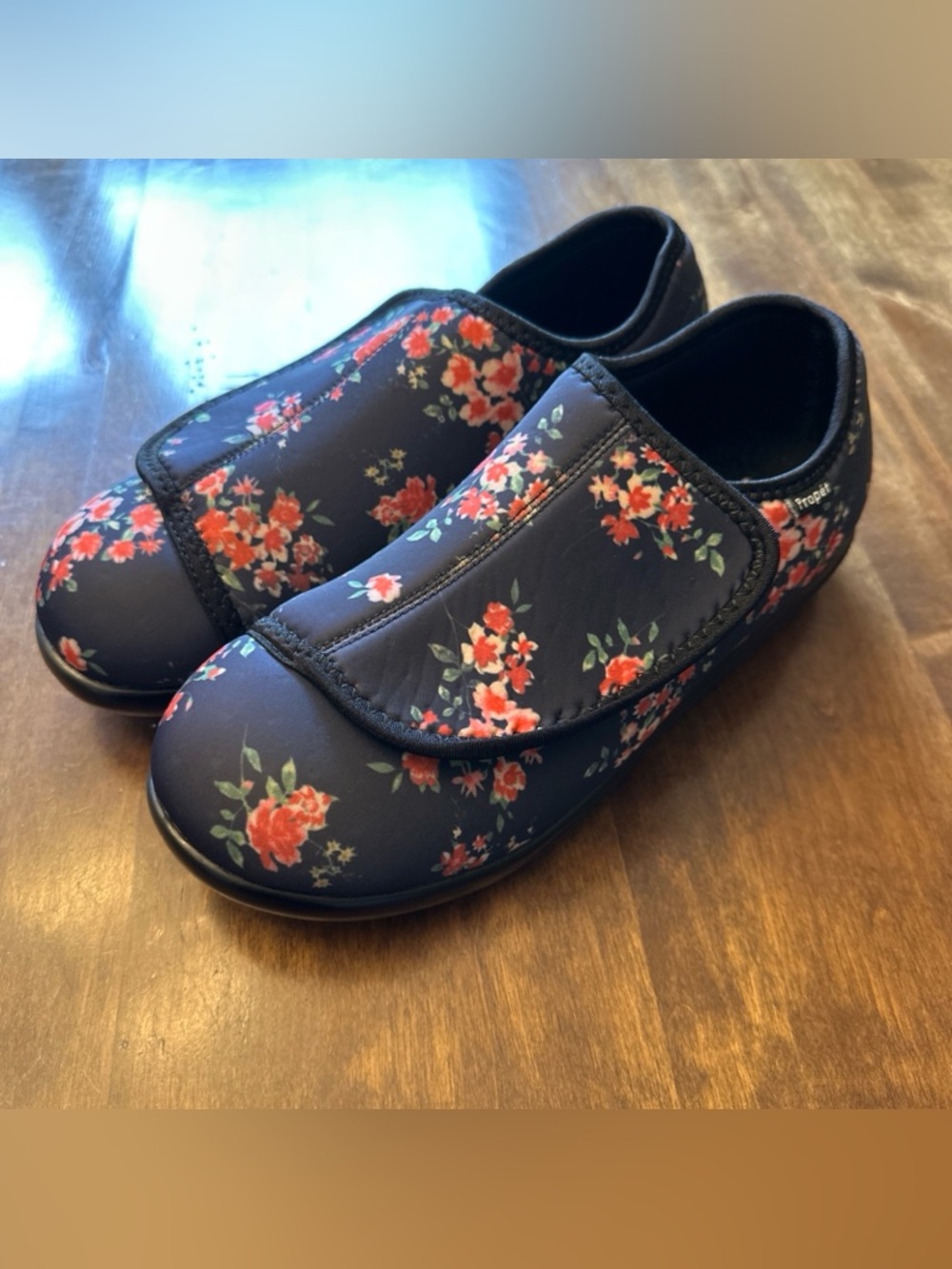 Propet Cush N Foot Shoes Womens Size 10 W Navy Floral Easy On Recovery House